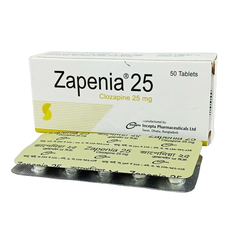 Zapenia 25mg Tablet (Clozapine 25mg)