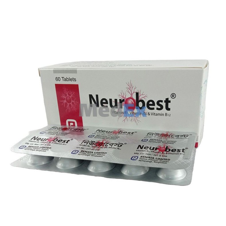 Neurobest Tablet 100 mg + 200 mg + 200 mcg (Vitamin B1, B6 & B12)