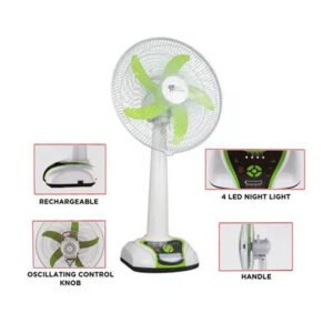 Kennede 16″ AC/DC Rechargeable Half Stand Fan