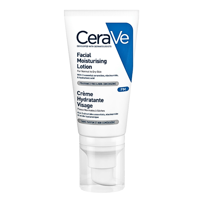 CeraVe PM Facial Moisturising Lotion For Normal To Dry Skin 52ml