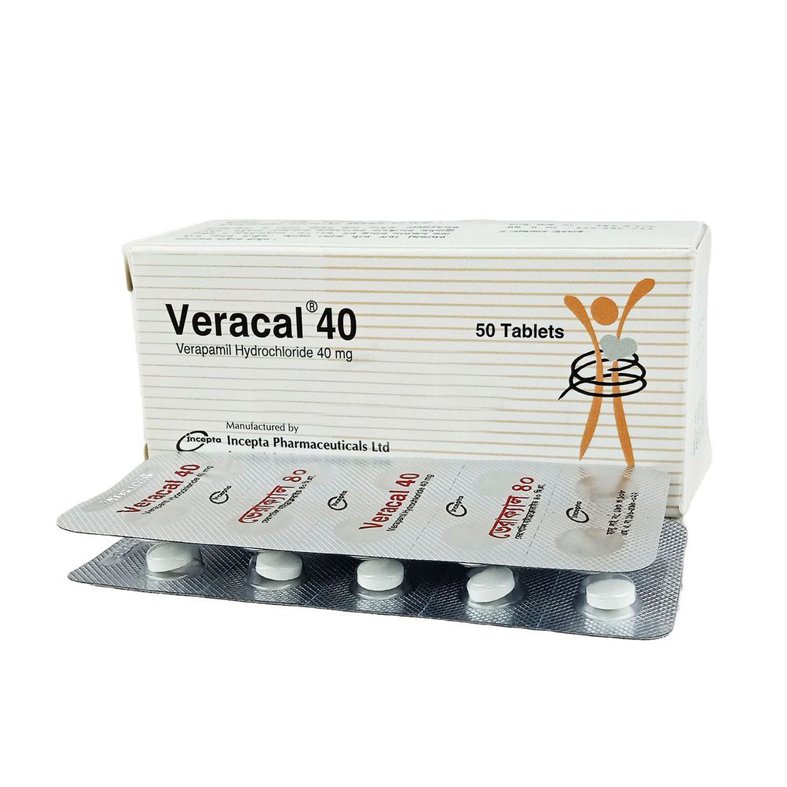 Veracal 40mg Tablet (Verapamil Hydrochloride)