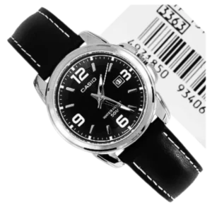 Casio Black Dial Leather watch For Ladies - LTP-1314L-8AVDF