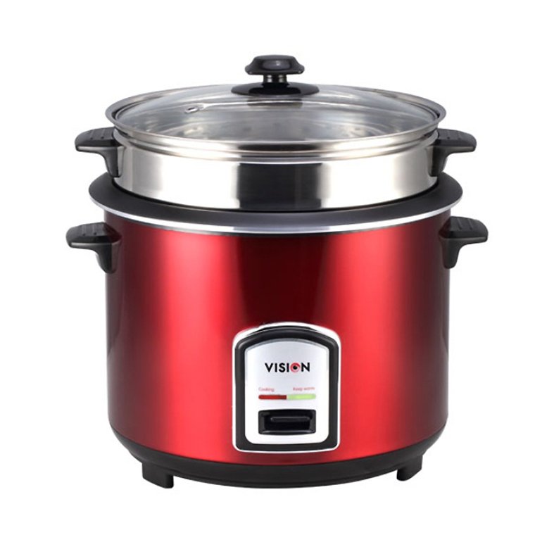 VISION Rice Cooker 3.0 Ltr 100 SS Red