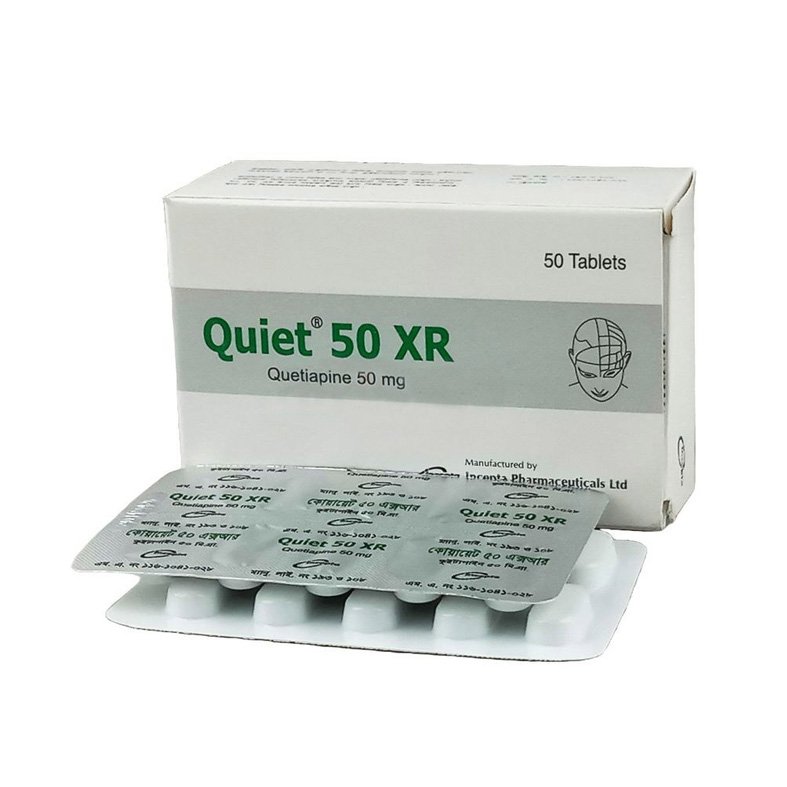 Quiet XR 50mg Tablet (Quetiapine Fumarate 50mg)