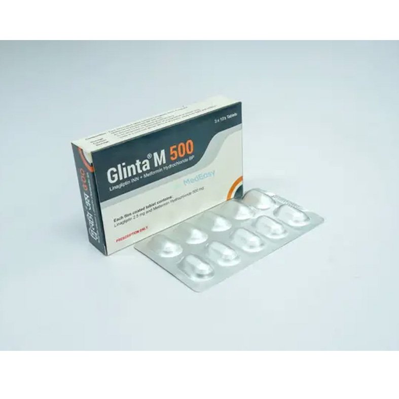 Glinta-M Tablet 2.5 mg + 500 mg – Linagliptin + Metformin Hydrochloride