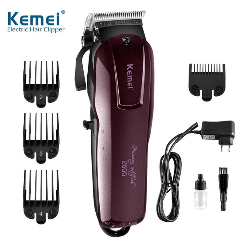 Kemei Professional Cordless Electric Hair Clipper/Trimmer - KM-2600