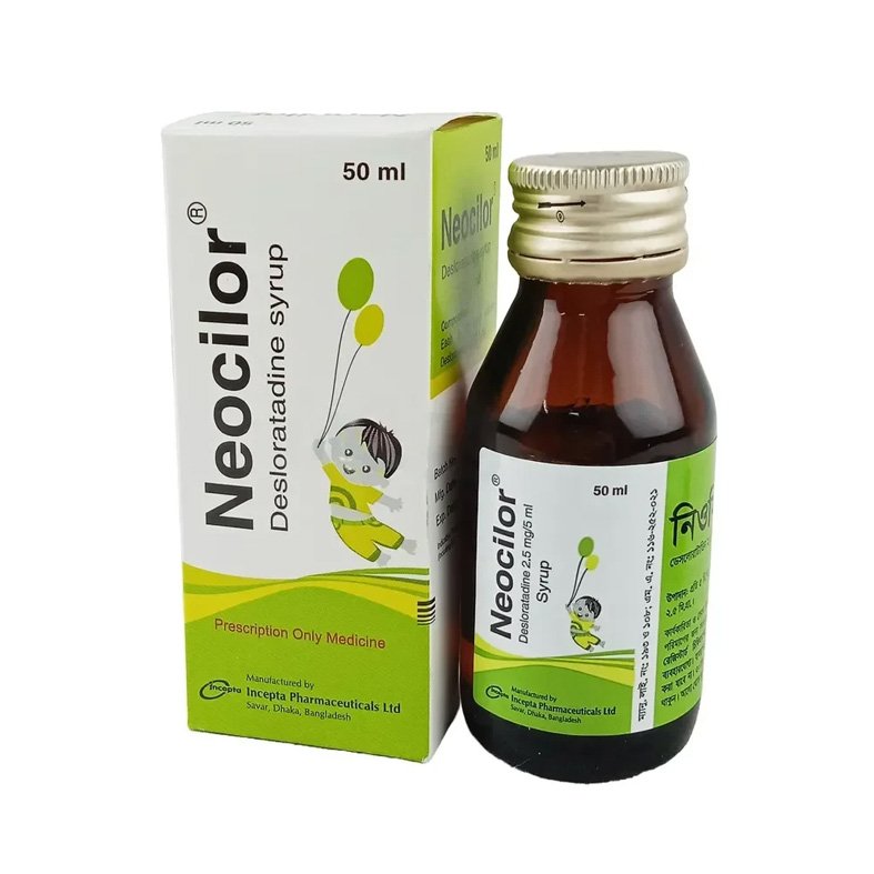 Neocilor 50ml Syrup |(Desloratadine 2.5 mg/5 ml)