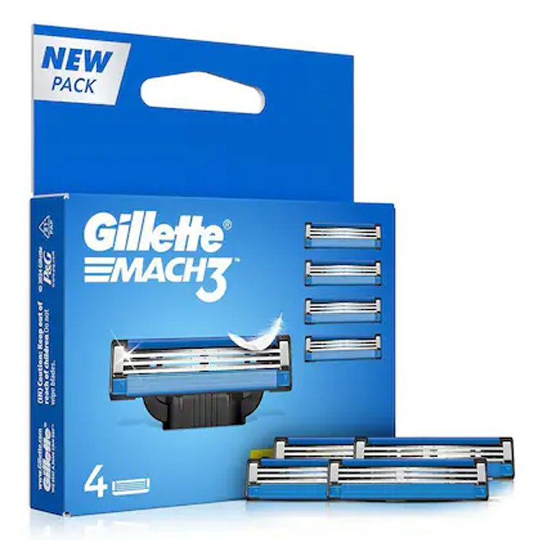 Gillette Mach3 Blade Cartridges Set 4 Pcs