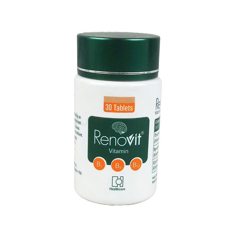 Renovit Tablet 100 mg+200 mg+200 mcg (Vitamin B1, B6 & B12)