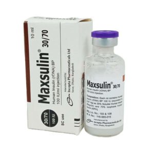 Maxsulin Injection 10ml (Regular Insulin Human + Isophane Insulin Human 30% + 70% in 100 IU/ml)