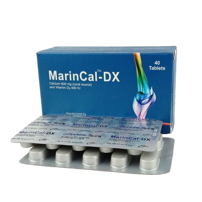MarinCal-DX Tablet (Coral Calcium + Vitamin D3 600 mg + 400 IU)