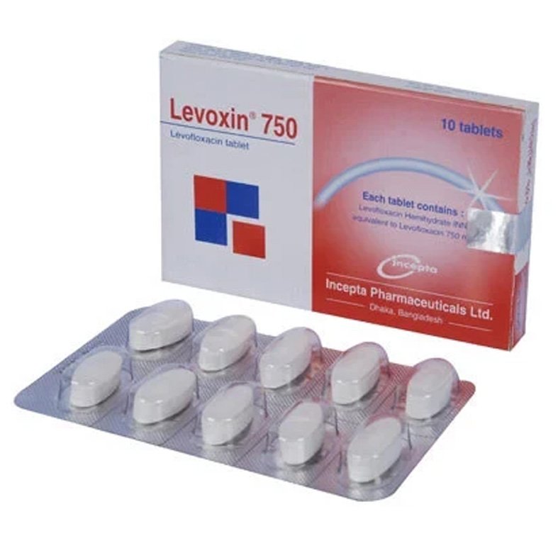 Levoxin Tablet (Levofloxacin Hemihydrate) 750mg)