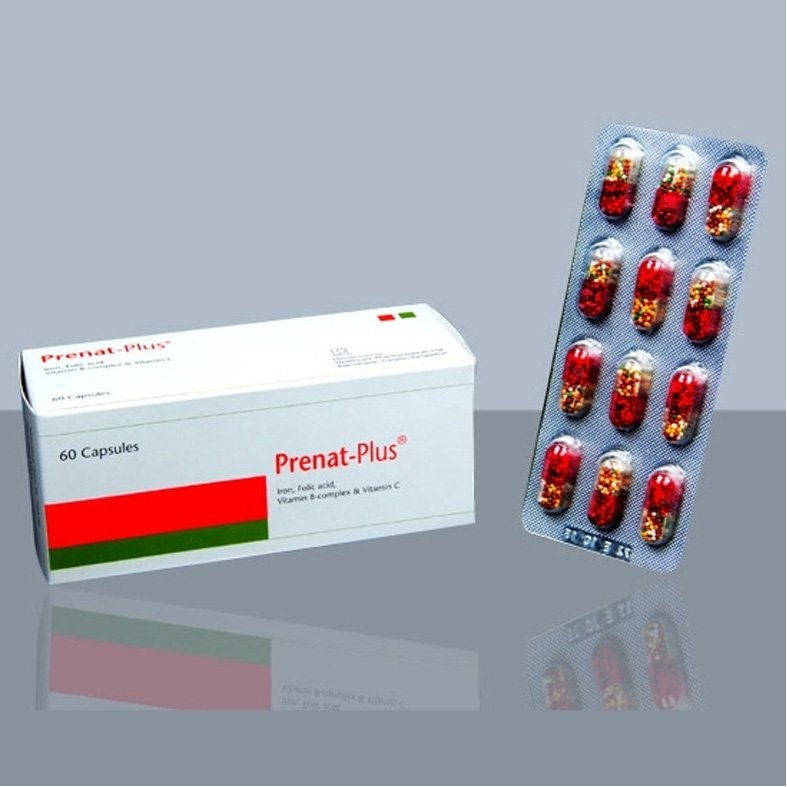Prenat Plus Capsule (Iron + Folic acid + Vitamin B complex + Vitamin C)