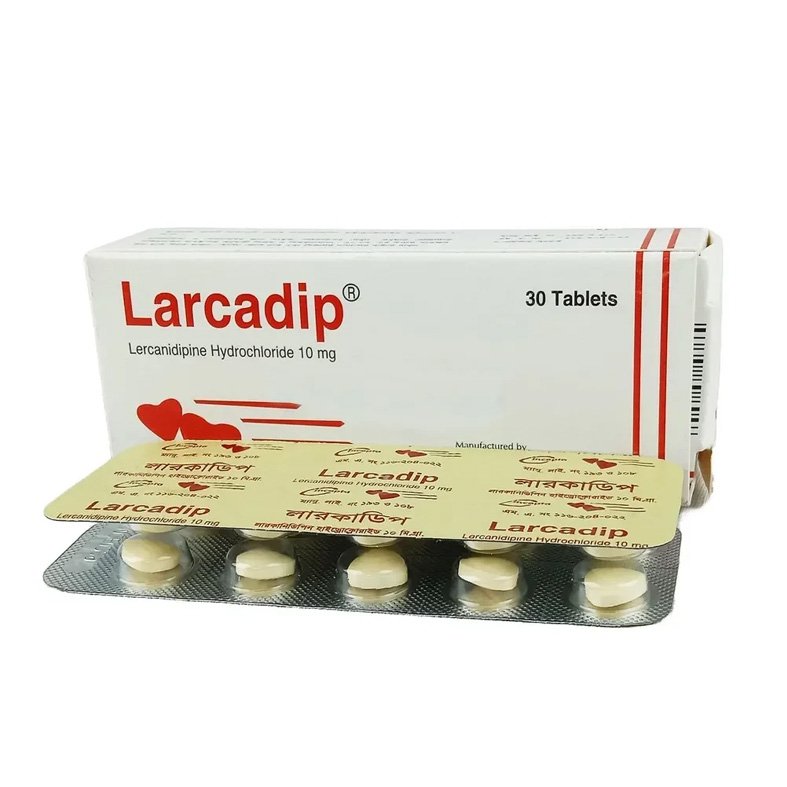 Larcadip 10mg Tablet (Lercanidipine Hydrochloride 10mg)