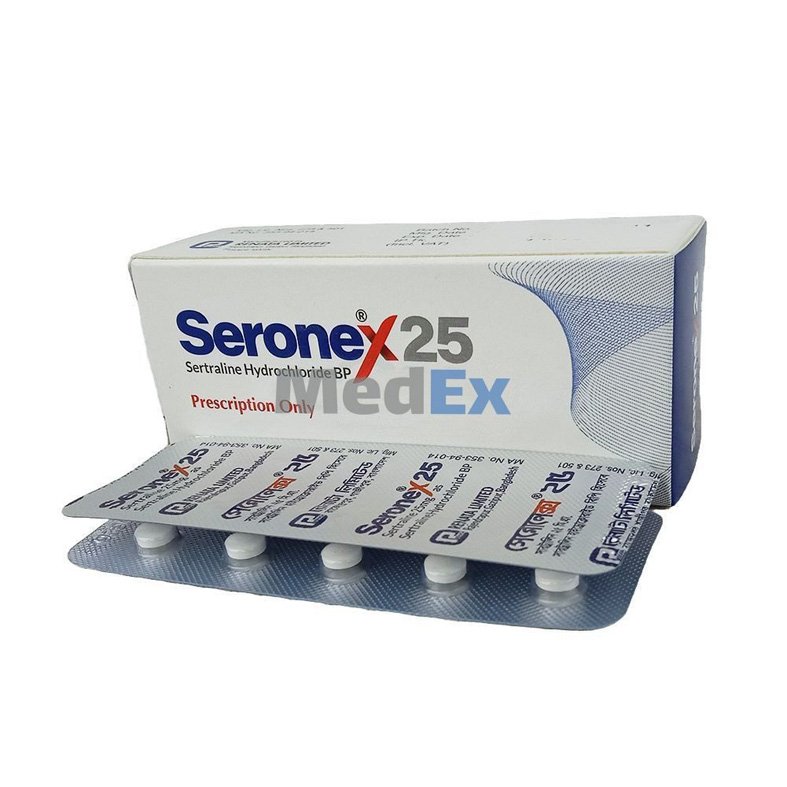 Seronex Tablet 25 mg (Sertraline Hydrochloride 25mg)