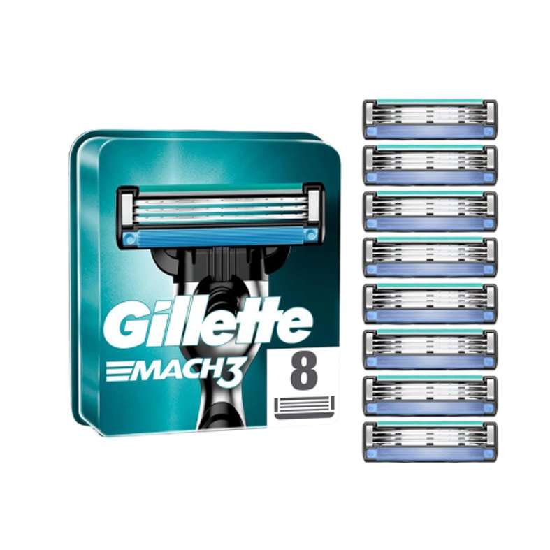 Gillette Mach3 Blade Cartridges Set 8 Pcs