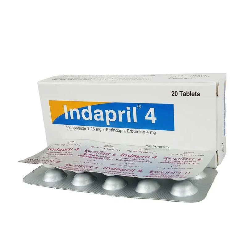 Indapril Tablet (Perindopril + Indapamide 4 mg+1.25 mg)