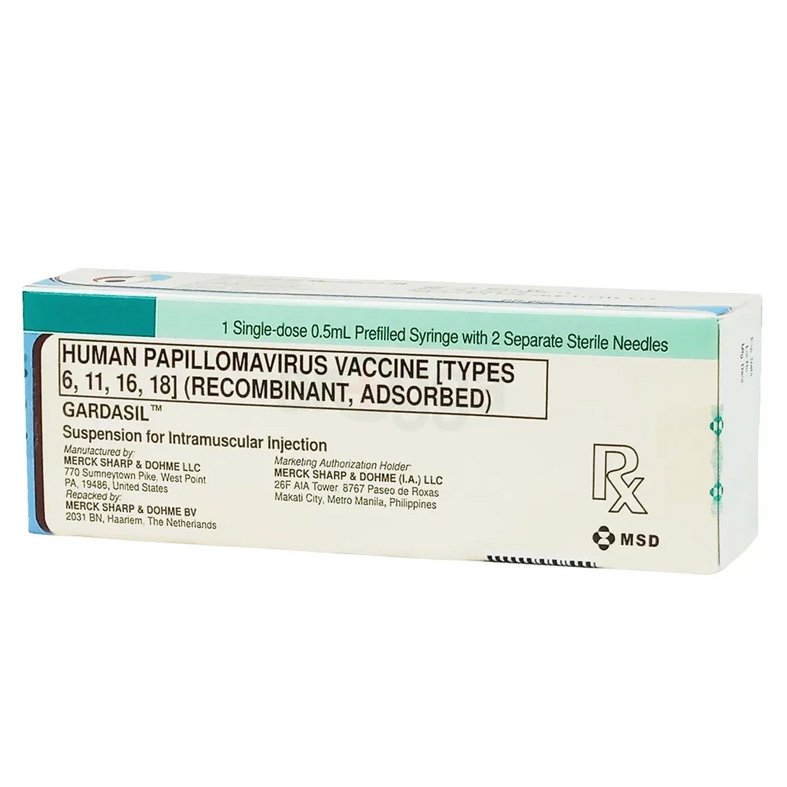 Gardasil Injection 0.5 ml/pre-filled syringe (Human Papillomavirus Quadrivalent)