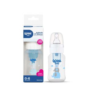 Wee Baby Classic PP Feeding Bottle with Grip- 150 ml (Evil Eye)