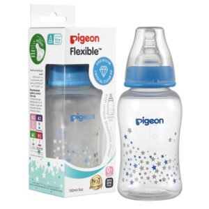 Pigeon Flexible Peristaltic Nipple Clear PP Bottle 150ml