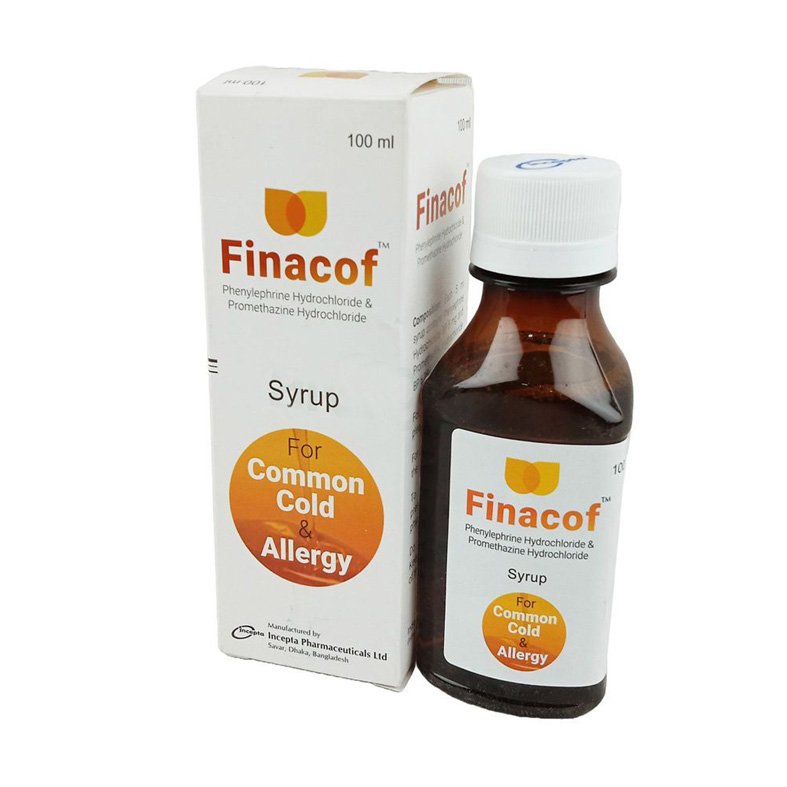 Finacof Syrup (Phenylephrine + Promethazine 5mg+6.25mg)/5ml)