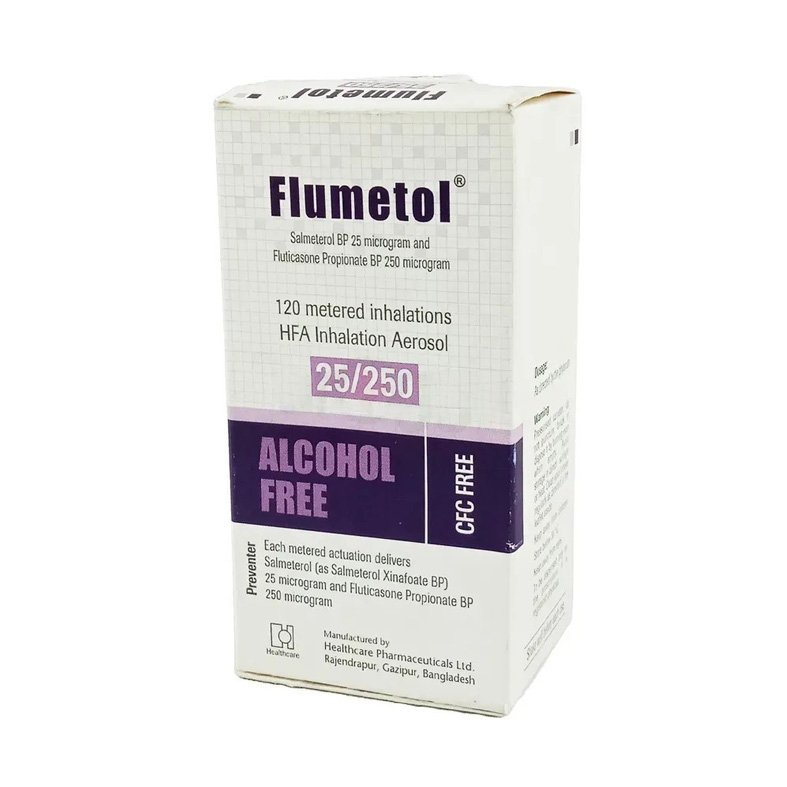 Flumetol Inhaler (25 mcg+250 mcg)/puff (Salmeterol + Fluticasone Propionate)
