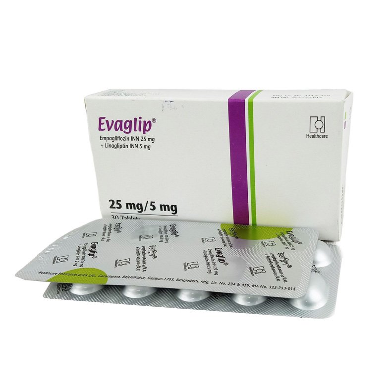 Evaglip Tablet 25 mg+5 mg (Empagliflozin + Linagliptin)