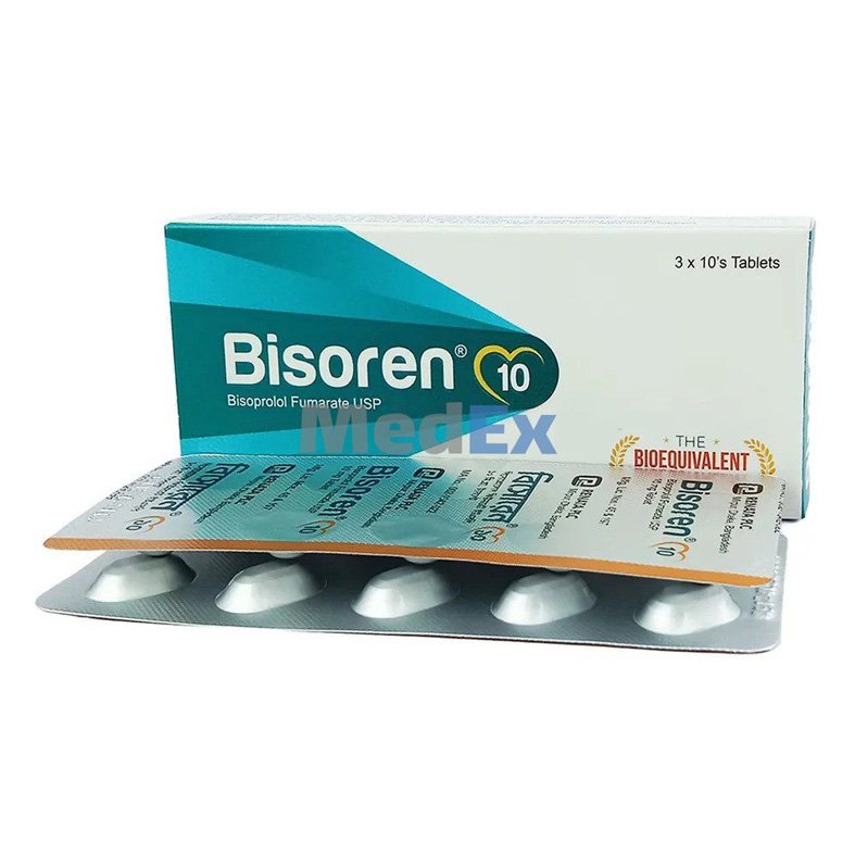 Bisoren Tablet 10mg (Bisoprolol Fumarate 10mg)