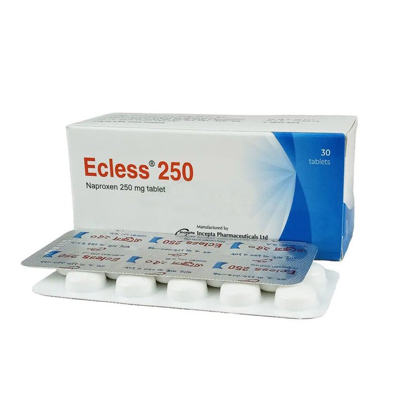 Ecless 250mg Tablet (Naproxen Sodium 250mg)