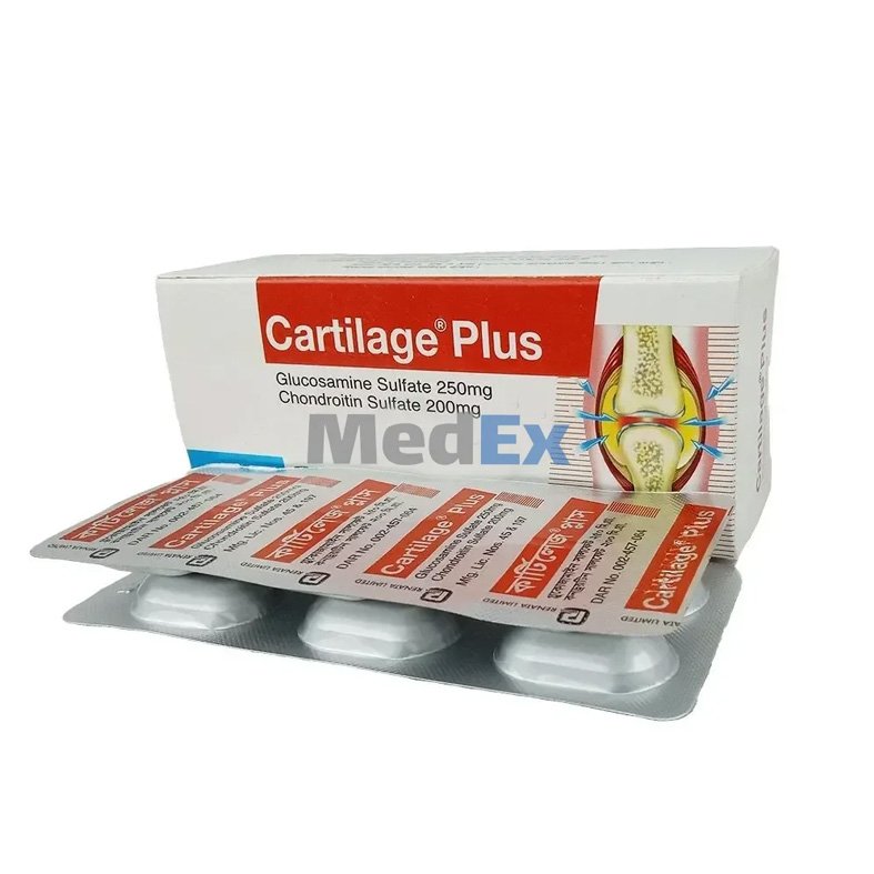 Cartilage Plus Tablet 250mg + 200mg (Glucosamine Sulfate+Chondroitin 250mg + 200mg)