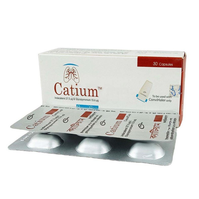 Catium Inhalation Capsule (Indacaterol + Glycopyrronium 27.5 mcg + 15.6 mcg27.5 mcg + 15.6 mcg)