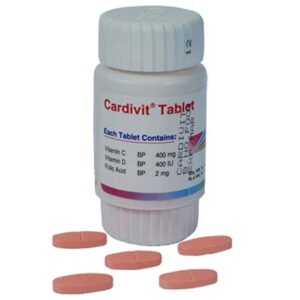 Cardivit Tablet (Vitamin C + Vitamin D3 + Folic acid 400 mg + 400 IU + 2 mg)