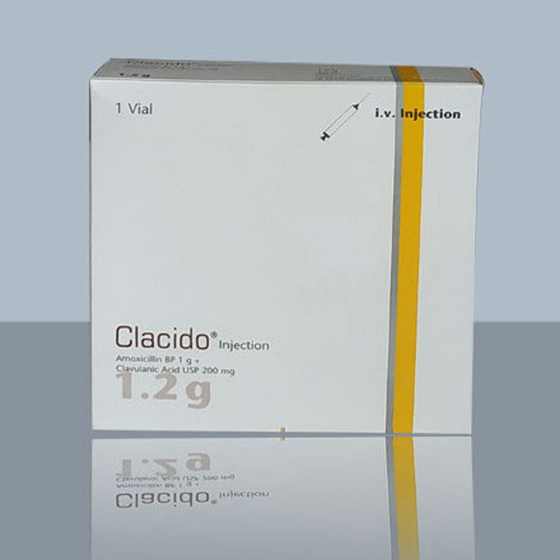 Clacido Injection (1 gm + 200 mg)/20 ml (Amoxicillin + Clavulanic Acid)