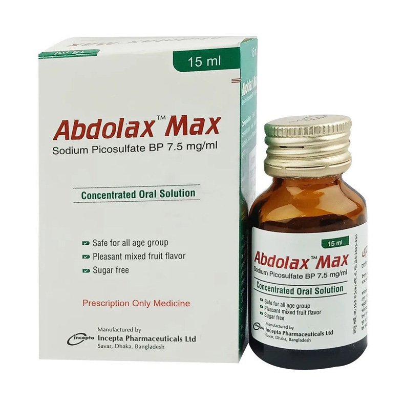 Abdolax Max Oral Solution (Sodium Picosulfate 7.5 mg/ml)