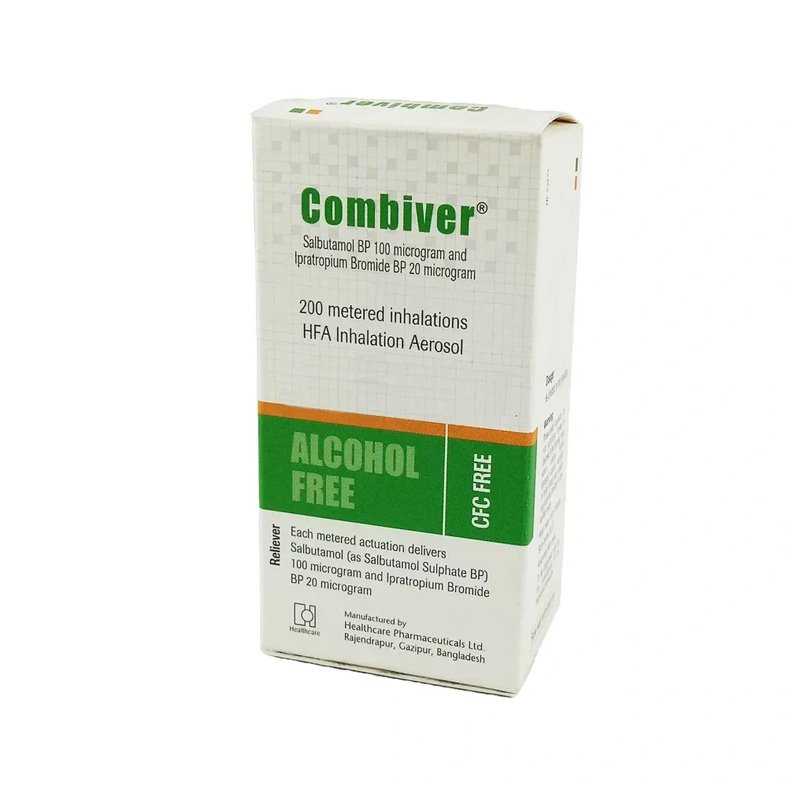 Combiver Inhaler (100 mcg + 20 mcg)/puff (Salbutamol + Ipratropium)
