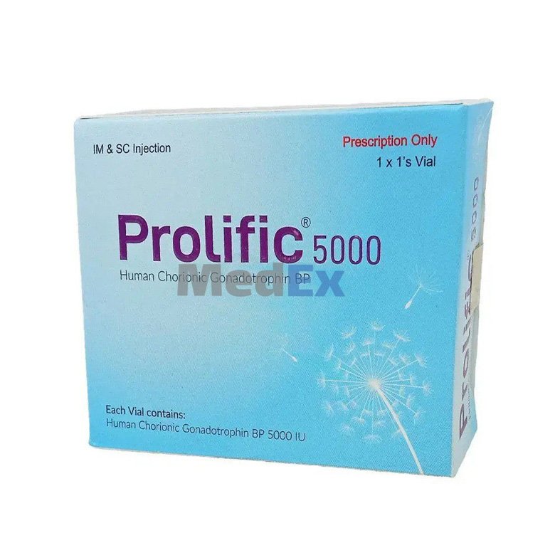 Prolific Injection 5000 IU/vial (Human Chorionic Gonadotrophin 5000 IU/vial)
