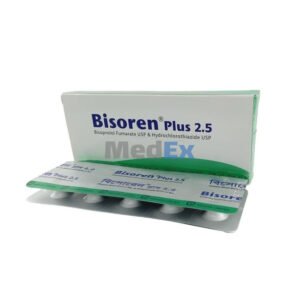 Bisoren Plus Tablet 2.5 mg + 6.25 mg (Bisoprolol Fumarate + Hydrochlorothiazide)