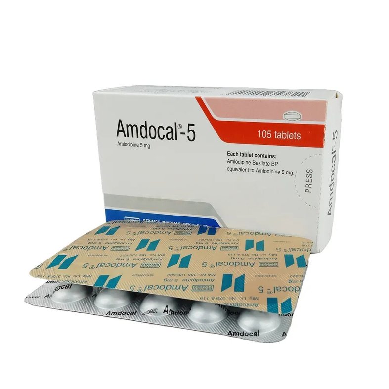 Amdocal 5mg Tablet (Amlodipine Besilate 5mg)