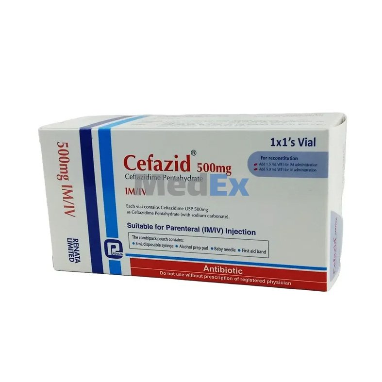 Cefazid Injection 500 mg/vial – Ceftazidime Pentahydrate