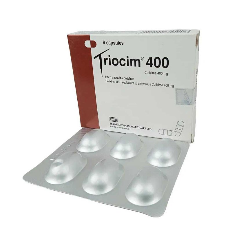 Triocim 400mg Capsule (Cefixime Trihydrate 400 mg)