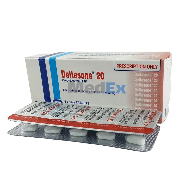 Deltasone Tablet 20 mg – Prednisolone