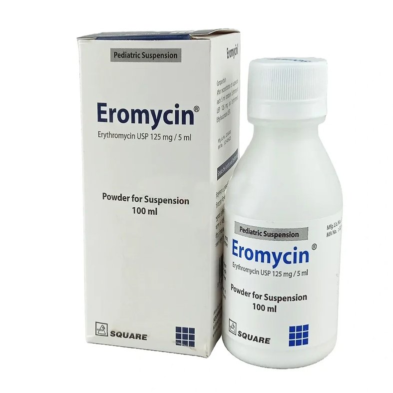 Eromycin Powder for Suspension (Syrup)125 mg/5 ml (Erythromycin)