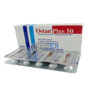 Ostan Plus Tablet 50 mg + 12.5 mg (Losartan Potassium + Hydrochlorothiazide 50 mg + 12.5 mg)