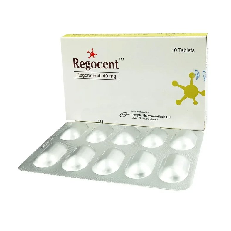 Regocent 40mg Tablet (Regorafenib Monohydrate 40mg)