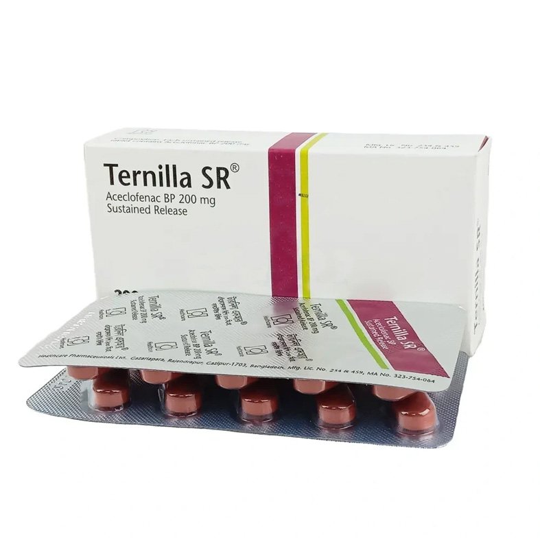 Ternilla SR Tablet 200 mg (Aceclofenac 200mg)