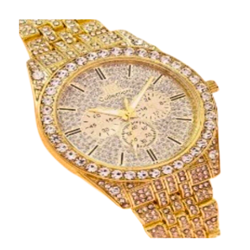 Men's & Women's Round Silver White Gold Radium Dial Wrist Watch Band Luxury