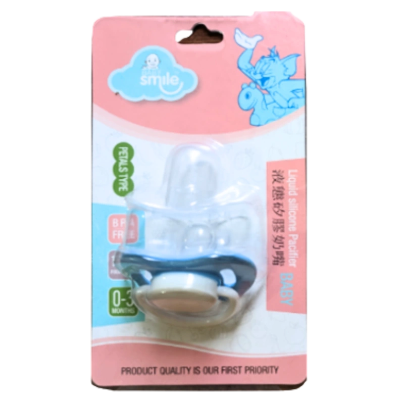 Baby Smile Petals Type Liquid Silicone Pacifier 0–3 Months – 1 pcs (Blue)