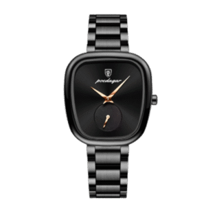 New Unique Design Stainless Steel Ladies Watch - Black (783)