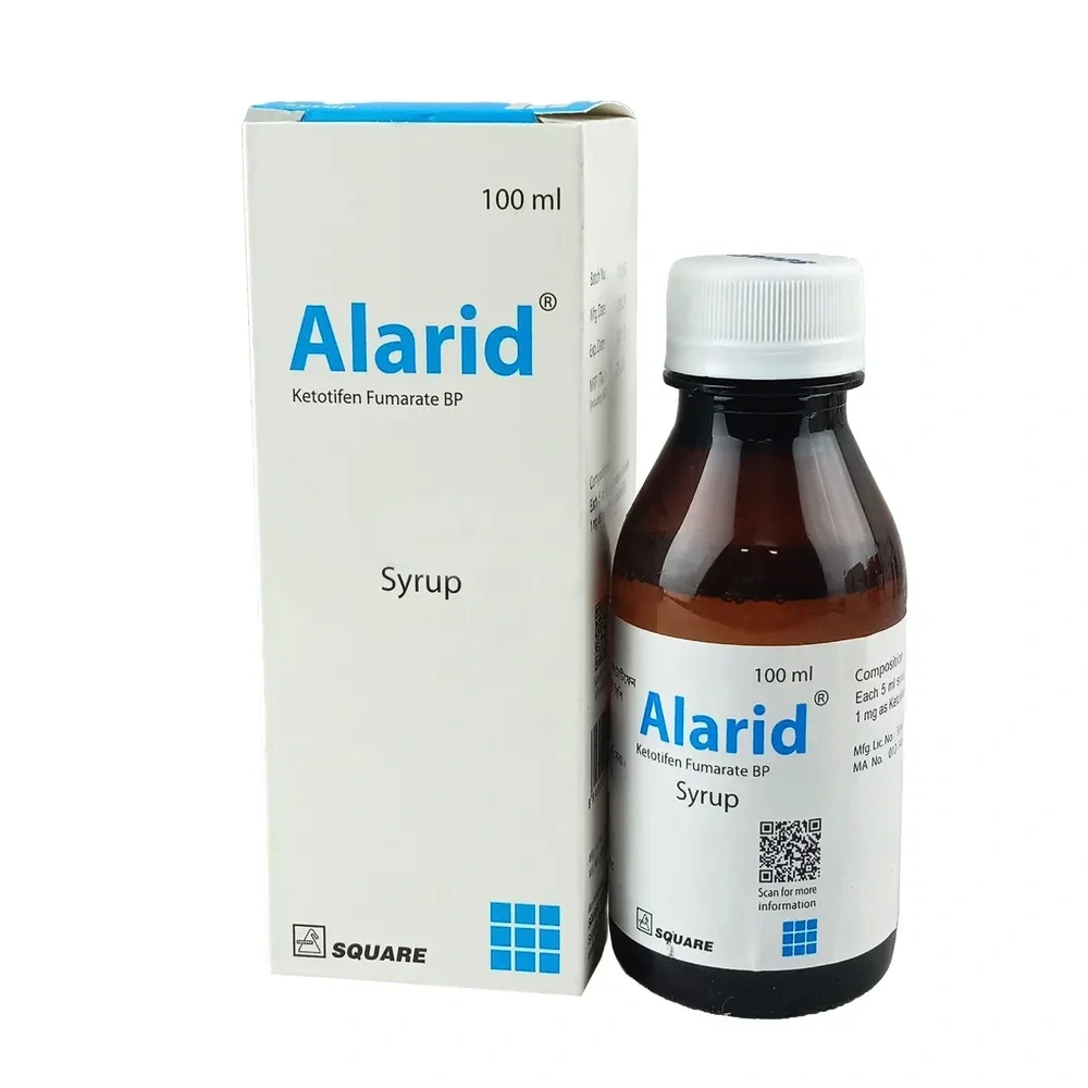 Alarid Syrup – 1 mg/5 ml (Ketotifen Fumarate)