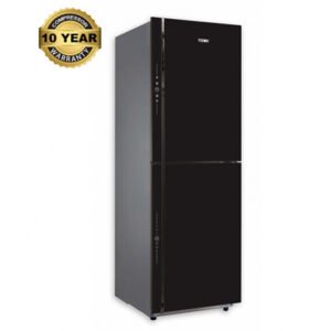 VISION Glass Door Refrigerator RE-280 Liter Black Top Mount